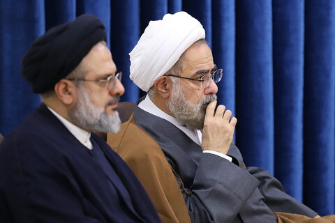 تصاویر/ دیدار اعضای شورای سیاستگذاری تفسیر تسنیم با آیت الله اعرافی
