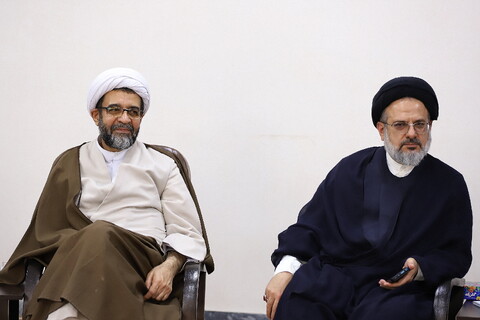 تصاویر/ دیدار اعضای شورای سیاستگذاری تفسیر تسنیم با آیت الله اعرافی