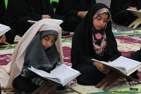 هفتمین روز جمع خوانی قرآن کریم در حسینیه ثارالله شهر اندوهجرد