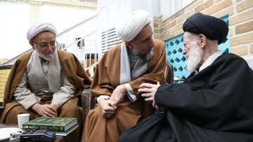 دیدار  نماینده ولی فقیه در استان  قزوین با آیت الله العظمی شبیری زنجانی+عکس