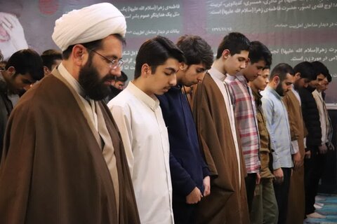 تصاویر/ حضور دانش آموزان شهید آهنگری ارومیه در مدرسه علمیه امام خامنه‌ای ارومیه