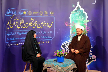 تصاویر/ بازدید مدیر مرکز رسانه و فضای مجازی حوزه‌های علمیه از سی و دومین نمایشگاه بین المللی قرآن کریم