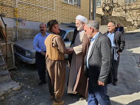 تصاویر/ دیدار حجت‌الاسلام والمسلمین پورذهبی با ماموستا عثمان زرین؛ امام جمعه روستای اندرآب سنندج