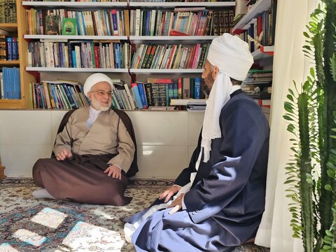 تصاویر/ دیدار حجت‌الاسلام والمسلمین پورذهبی با ماموستا عثمان زرین؛ امام جمعه روستای اندرآب سنندج