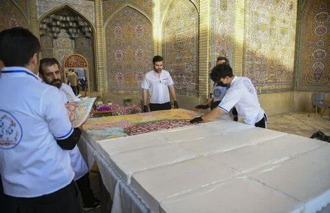 تصاویر| مراسم جشن میلاد حضرت امام حسن مجتبی(ع) در مسجد نصیرالملک شیراز