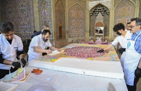 تصاویر| مراسم جشن میلاد حضرت امام حسن مجتبی(ع) در مسجد نصیرالملک شیراز