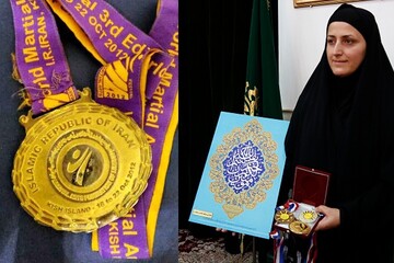 اهدای مدال‌های ورزشی به مسجد جمکران