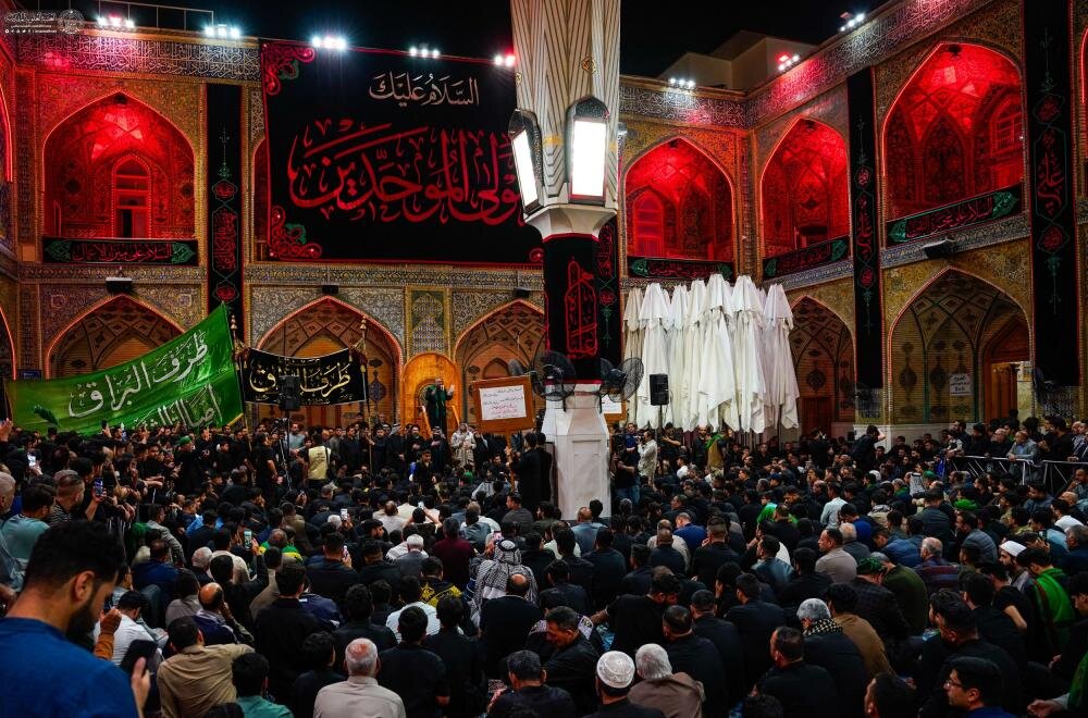 العتبة العلوية تحيي ذكرى شهادة الإمام علي (ع) بمواكب عزاء وخدمات متكاملة