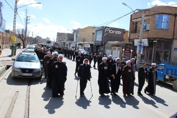 تصاویر/ دسته عزاداری در سالروز شهادت مولای متقیان  در تکاب