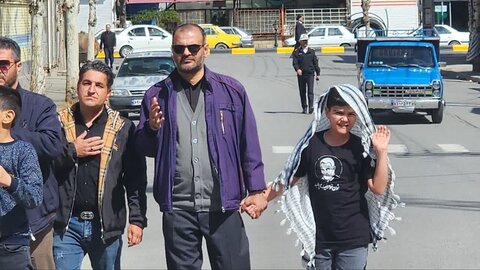 تصاویر/ دسته عزاداری خیابانی به مناسبت شهادت امام علی (ع) در شهرستان چایپاره