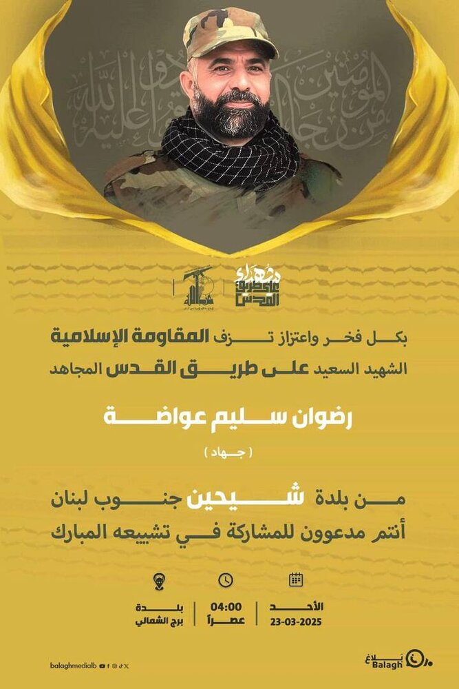 الجيش الإسرائيلي يعلن مقتل قائد بعمليات "حزب الله" بغارة في جنوب لبنان