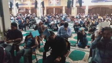 فیلم| گوشه ای از مراسم قرآن به سر شب قدر در بوشهر