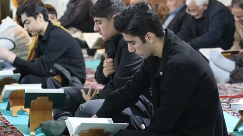 تصاویر/ بیست و دومین روز از برگزاری جزء خوانی قرآن کریم در شاهین دژ