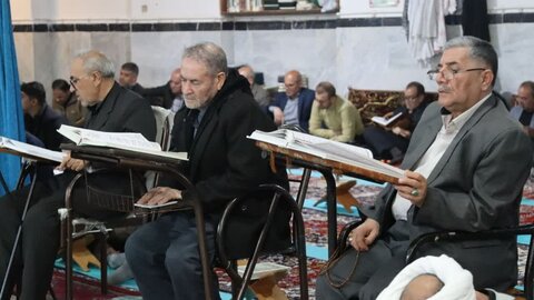 تصاویر/ بیست و دومین روز از برگزاری جزء خوانی قرآن کریم در شاهین دژ