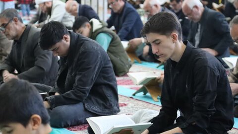 تصاویر/ بیست و دومین روز از برگزاری جزء خوانی قرآن کریم در شاهین دژ
