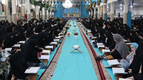 تصاویر/ بیست و دومین روز از برگزاری جزء خوانی قرآن کریم در شاهین دژ