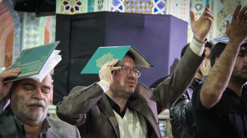 تصاویر/ مراسم بیست‌ و سوم ماه مبارک رمضان، در حرم محمد هلال بن علی(ع)