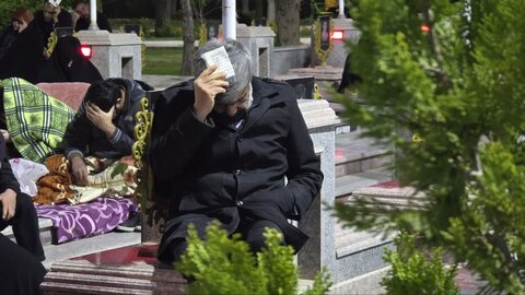 تصاویر/مراسم احیای شب بیست وسوم رمضان در گلزار مطهر شهدای دارالسلام کاشان