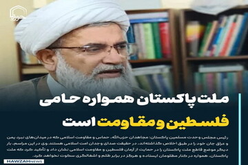 عکس نوشت| ملت پاکستان همواره حامی فلسطین و مقاومت است