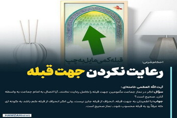 عکس نوشت| رعایت نکردن جهت قبله