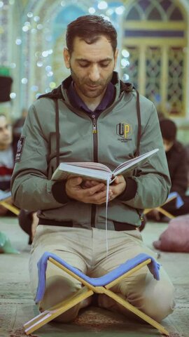 تصاویر/ جزء خوانی قرآن کریم بیست و پنجم ماه مبترک رمضان به روش حفظ خوانی در نجف ایران