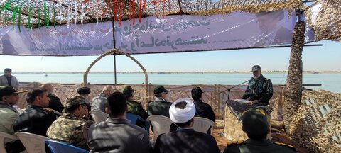 سخنرانی دریادار دوم پاسدار مهدی هاشمی فرمانده منطقه سوم دریایی سپاه پاسداران انقلاب اسلامی 