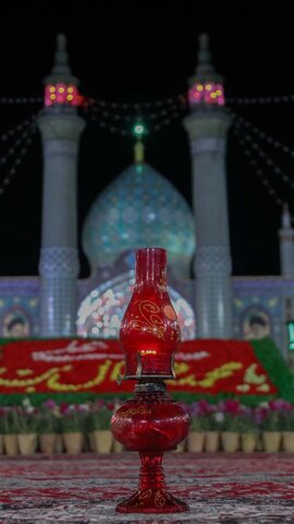 تصاویر/آیین خطبه‌ خوانی و شمع‌ گردانی در حرم مطهر حضرت محمد هلال بن علی(ع)