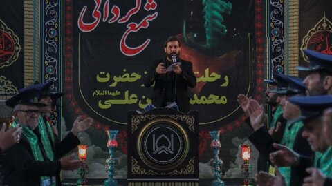 تصاویر/آیین خطبه‌ خوانی و شمع‌ گردانی در حرم مطهر حضرت محمد هلال بن علی(ع)