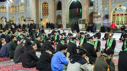 تصاویر/آیین خطبه‌ خوانی و شمع‌ گردانی در حرم مطهر حضرت محمد هلال بن علی(ع)