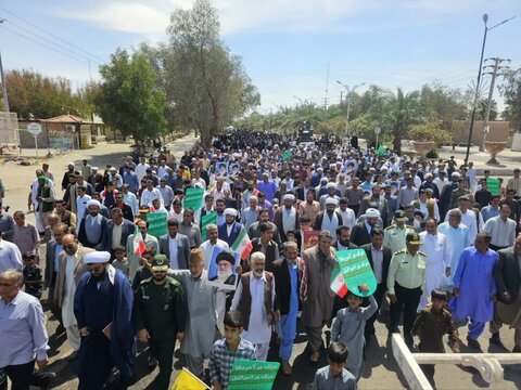 راهپیمایی روز قدس در شهرستان ریگان