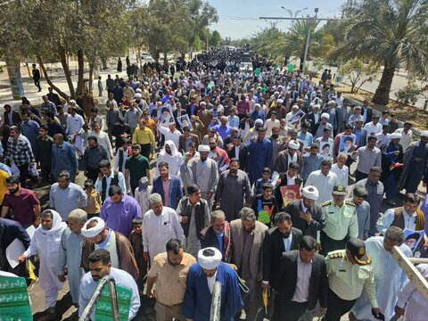 راهپیمایی روز قدس در شهرستان ریگان