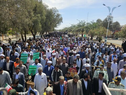 راهپیمایی روز قدس در شهرستان ریگان