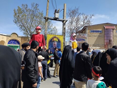 تصاویر/حضور طلاب مدرسه علمیه حضرت زهرا (س)سنجان در راهپیمایی روز قدس