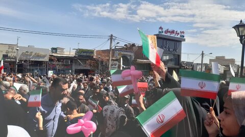 تصاویر/برگزاری راهپیمایی روز قدس با حضور طلاب و مردم غیور شهرستان ساوه