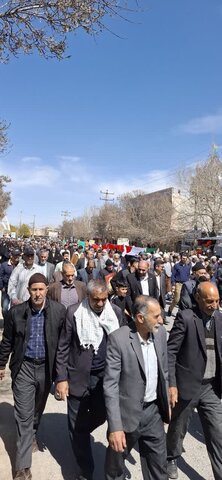 حضور پر شور مردم ولایت مدار شهرستان نورآباد در راهپیمایی روز جهانی قدس