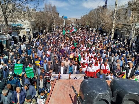 حضور پر شور مردم ولایت مدار شهرستان نورآباد در راهپیمایی روز جهانی قدس