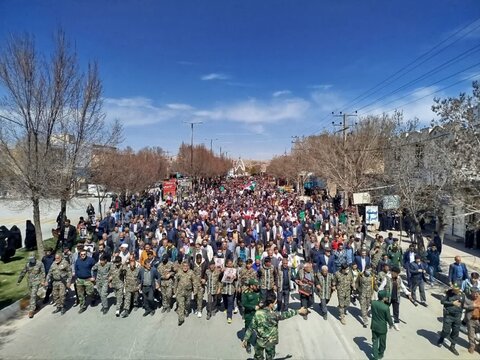 حضور پر شور مردم ولایت مدار شهرستان نورآباد در راهپیمایی روز جهانی قدس