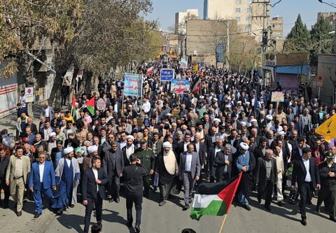 تصاویر/ راهپیمایی روز جهانی قدس  شهرستان میاندوآب