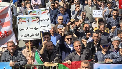 تصاویر/ راهپیمایی روز جهانی قدس در شهرستان سردشت