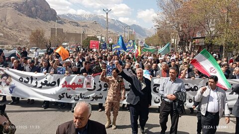 تصاویر/ راهپیمایی روز جهانی قدس در ماکو