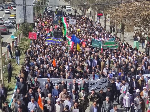 تصاویر/ راهپیمایی روز جهانی قدس در ماکو