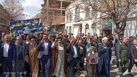 تصاویر/ راهپیمایی روز جهانی قدس در ماکو