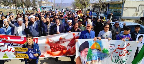 تصاویر/ حماسه دیدنی آبش احمد در راهپیمایی روز جهانی قدس