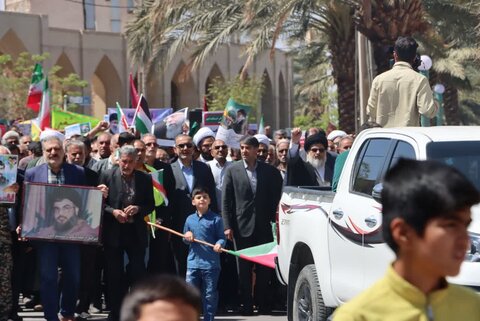 تصاویر/ حماسه مردم بافق در راهپیمایی روز جهانی قدس نوروز۱۴۰۴