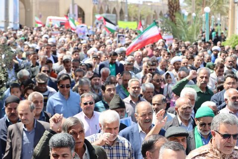 تصاویر/ حماسه مردم بافق در راهپیمایی روز جهانی قدس نوروز۱۴۰۴