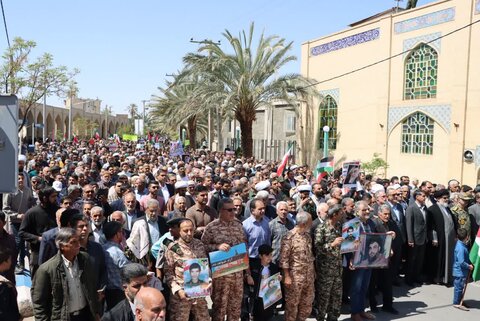 تصاویر/ حماسه مردم بافق در راهپیمایی روز جهانی قدس نوروز۱۴۰۴