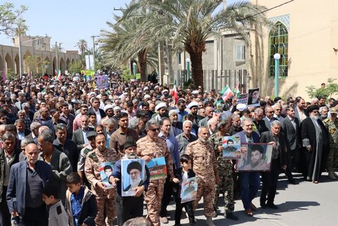 تصاویر/ حماسه مردم بافق در راهپیمایی روز جهانی قدس نوروز۱۴۰۴
