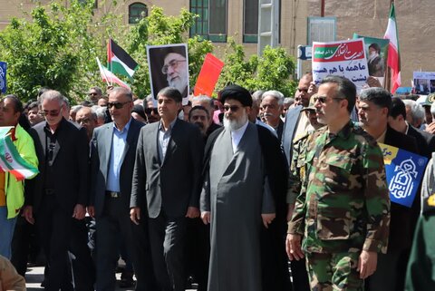 تصاویر/ حماسه مردم بافق در راهپیمایی روز جهانی قدس نوروز۱۴۰۴