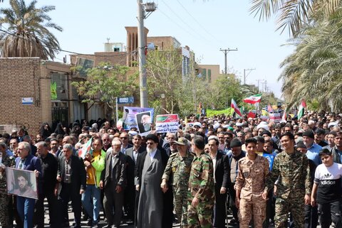 تصاویر/ حماسه مردم بافق در راهپیمایی روز جهانی قدس نوروز۱۴۰۴