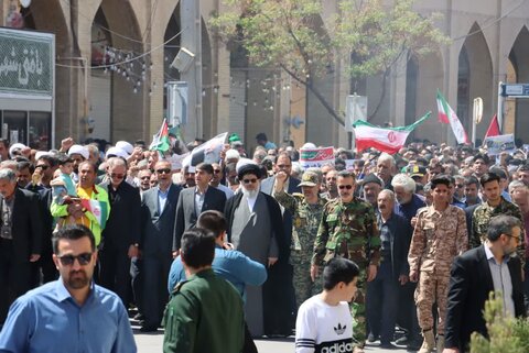 تصاویر/ حماسه مردم بافق در راهپیمایی روز جهانی قدس نوروز۱۴۰۴